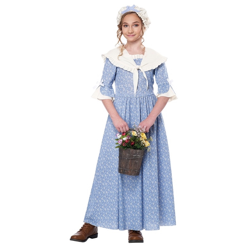 RG Costumes 81361-L Large Colonial Woman Adult - Blue 