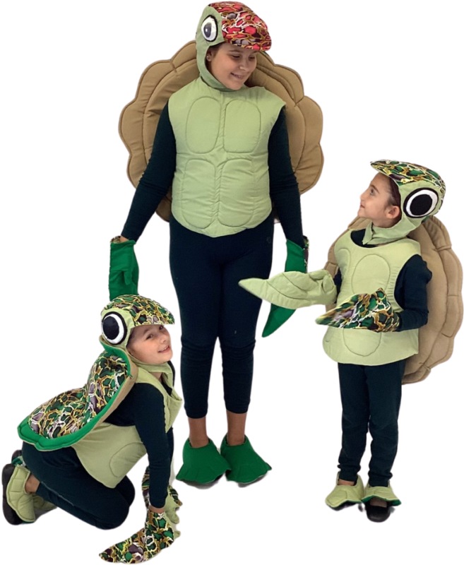 Rental Costumes for Finding Nemo Jr - Crush, Squirt, Additional Turtle