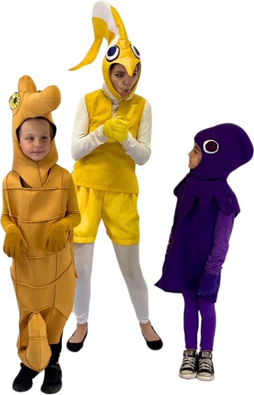 Rental Costumes for Finding Nemo Jr - Sheldon, Tad, and Pearl