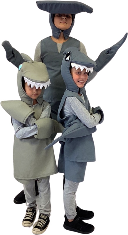 Rental Costumes for Finding Nemo Jr - The Sharks Bruce, Anchor, and Chum