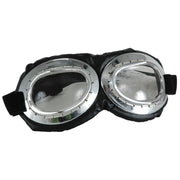 Black and Silver Aviator Goggles