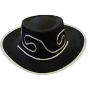 Black Embroidered Kids Cowboy Hat