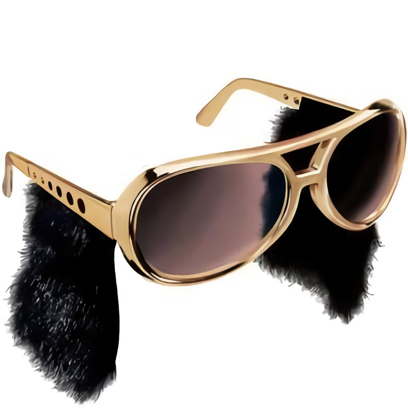 Rock & Roll Glasses with Sideburns