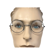 Black Round Frame Glasses with Clear Lenses