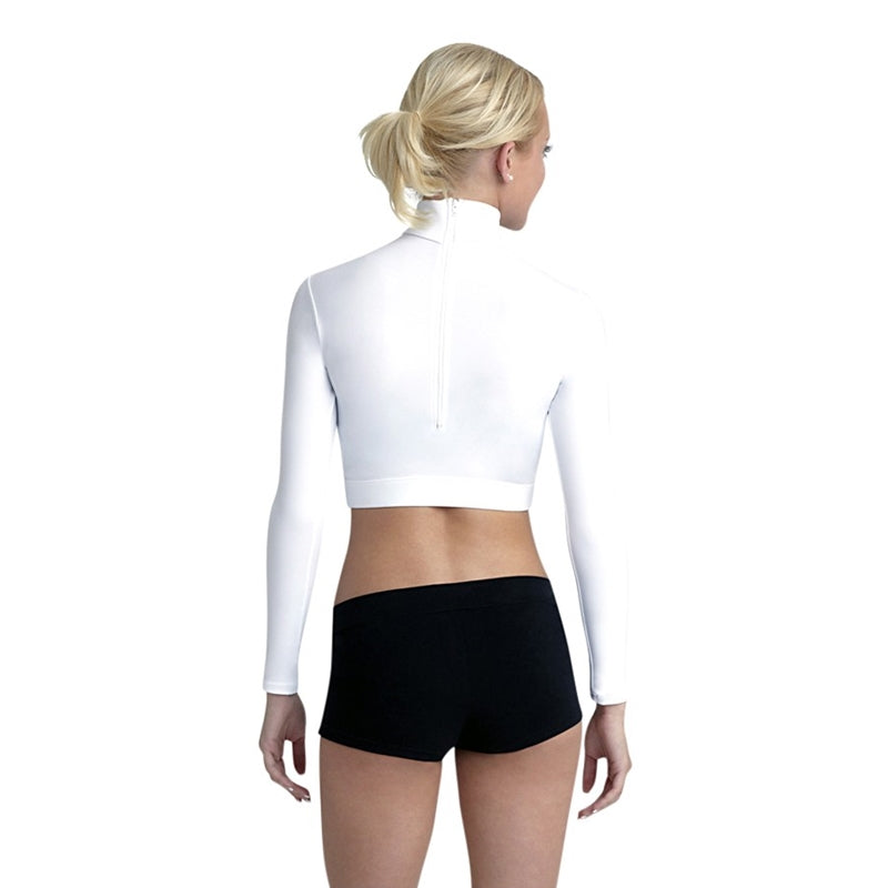 Adult Long Sleeve T-Neck Midriff Dance Top - Capezio® TB107