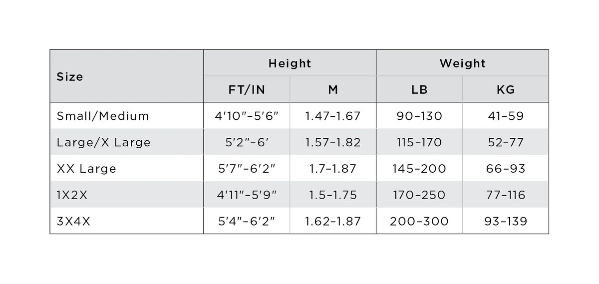 Sizing Chart