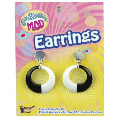 Mod Earrings Black & White