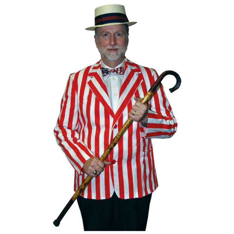 Red & White Striped Blazer