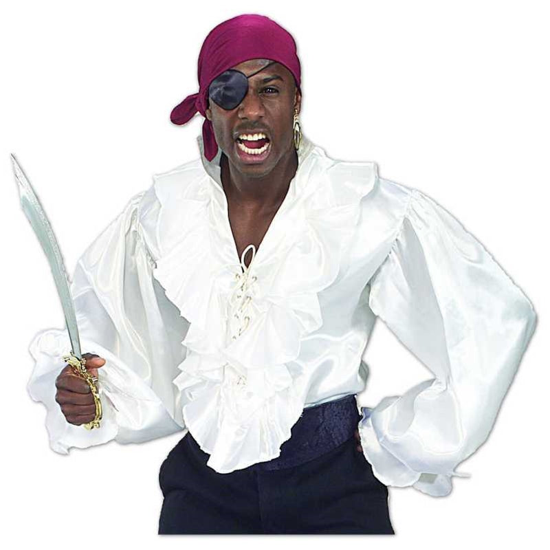 Satin Pirate Shirt - White