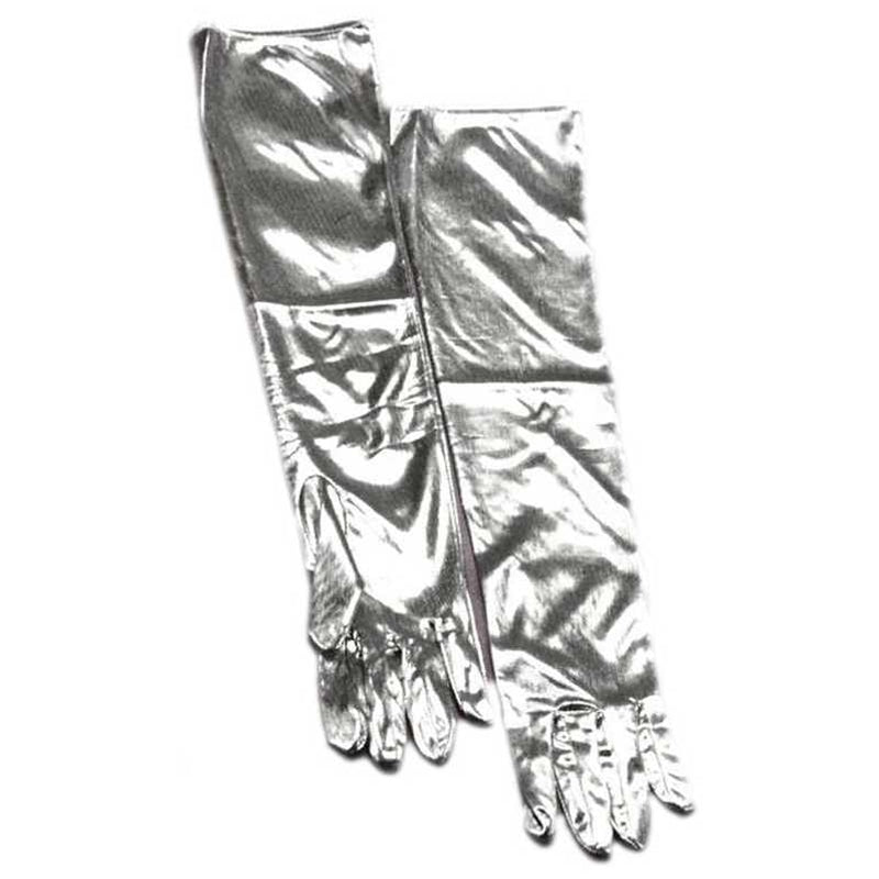 Long Lame Gloves
