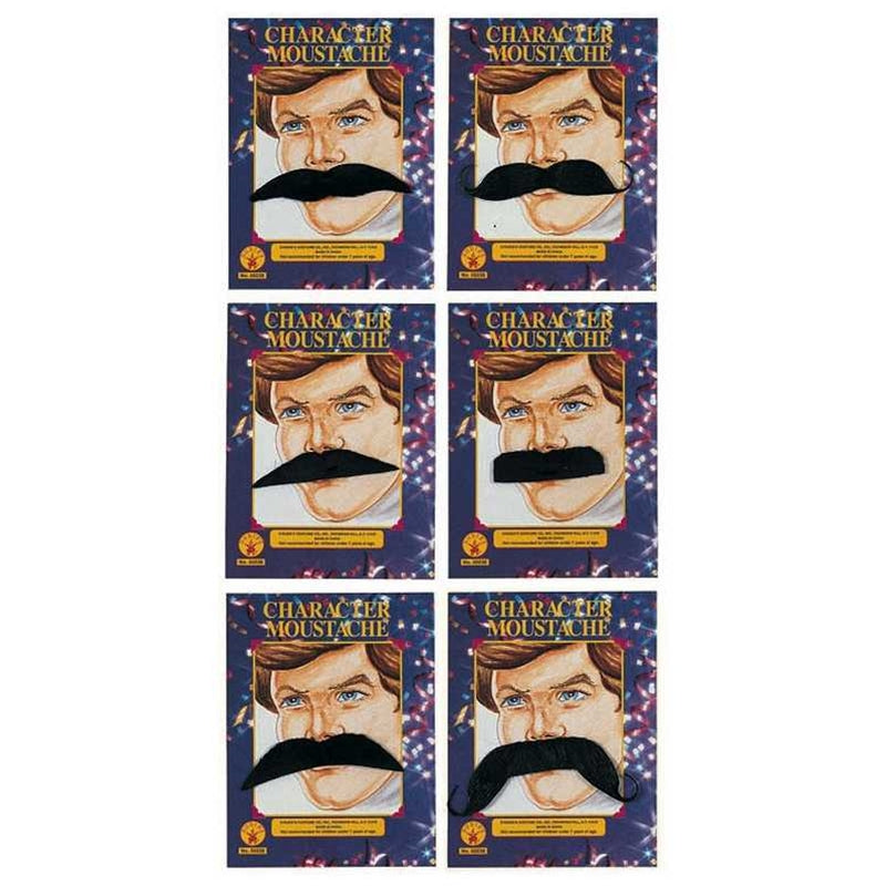 Synthetic Hair Moustaches