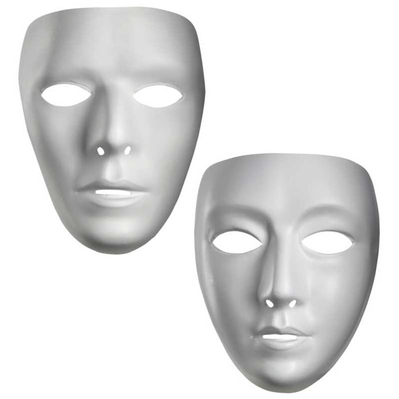 White Plain Faced Mask