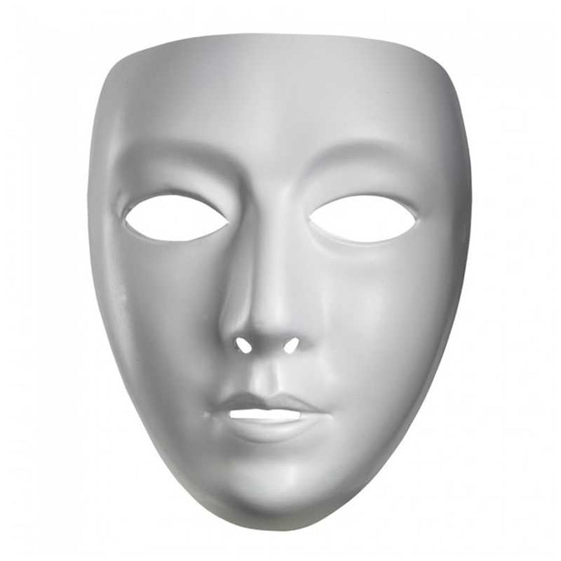 White Plain Faced Mask
