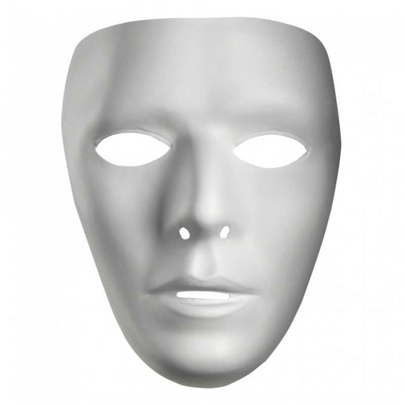 White Plain Faced Mask