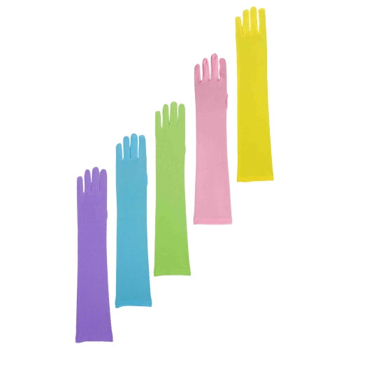Colored Long Nylon Gloves