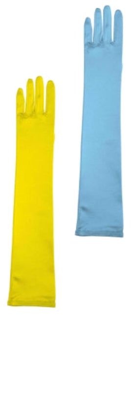 Colored Long Satin Gloves
