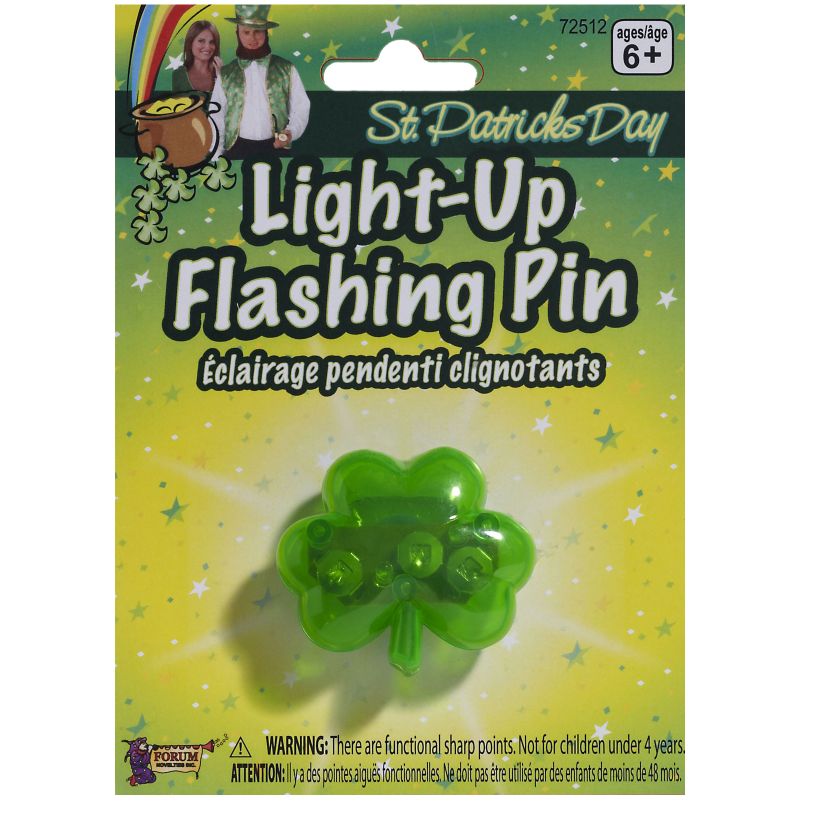 St. Patrick’s Day Light-Up Shamrock Pin