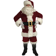 Burgundy Velvet Santa Suit with Overalls