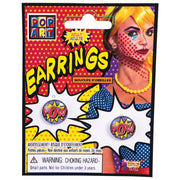 Pop Art Earrings with Comic Book Print