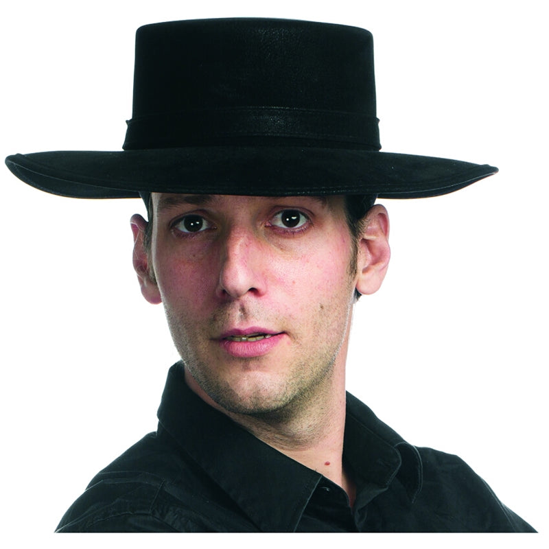 Faux Leather Spanish Hat