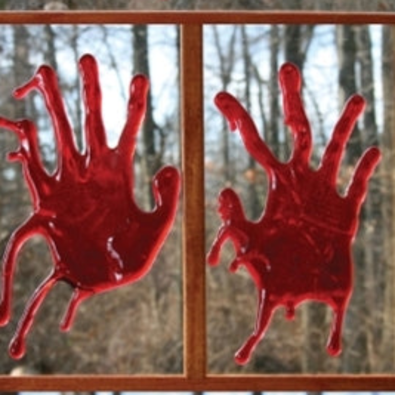 3-D Bloody Window Clings Halloween Decoration