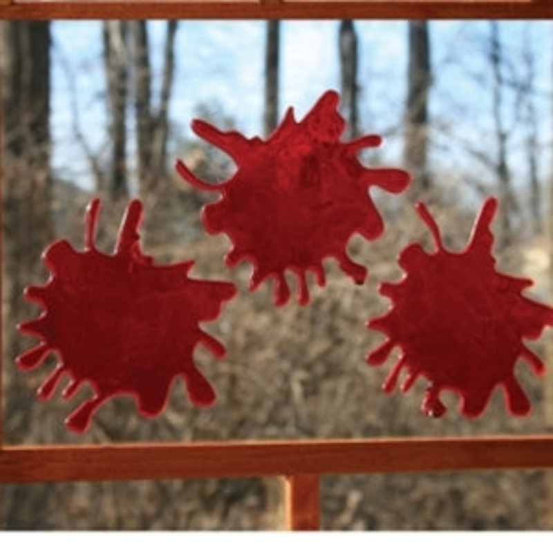 3-D Bloody Window Clings Halloween Decoration