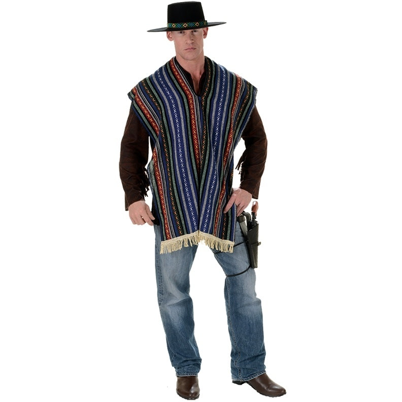 Mexican Western Bandito Serape Poncho