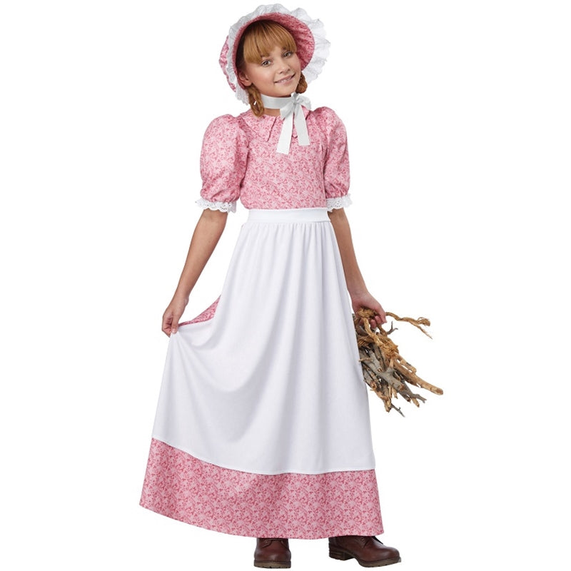 Early American Girl Kids Costume
