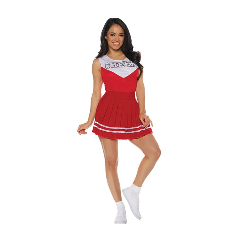 Red Cheerleader Adult Costume