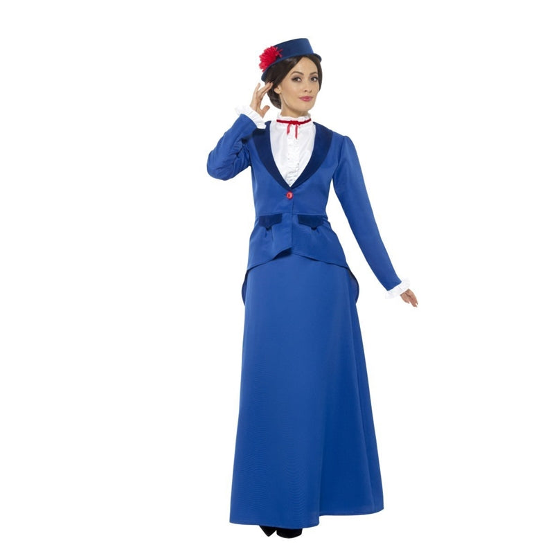 Blue Victorian Nanny Adult Costume