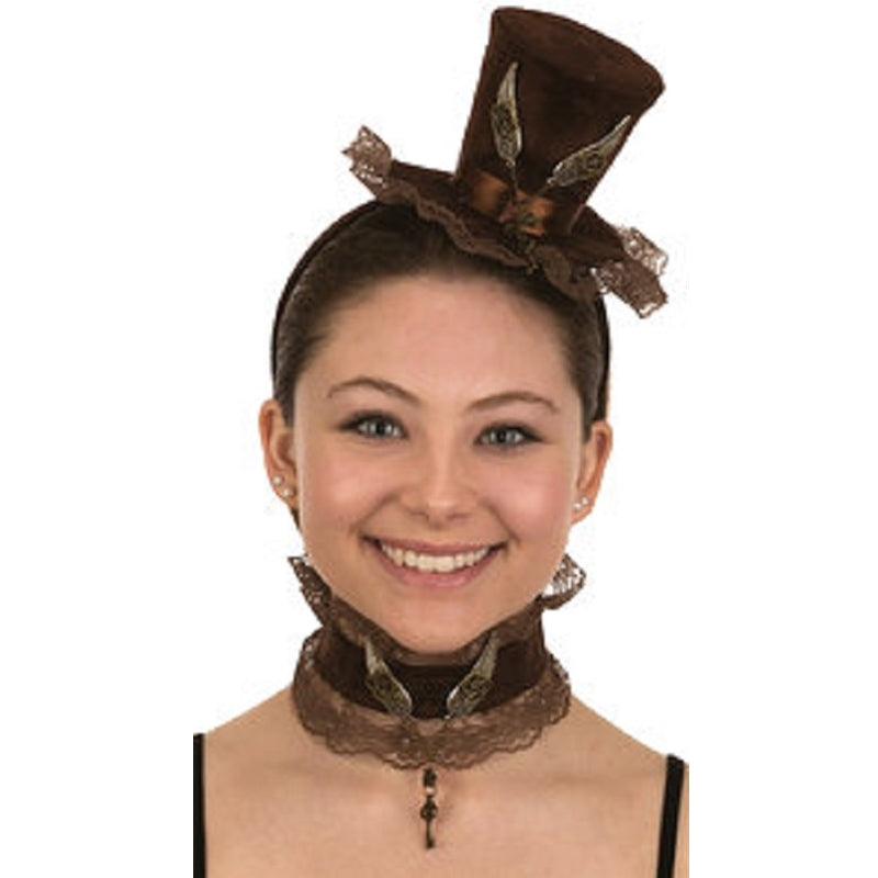 Steampunk Mini Top Hat with Choker
