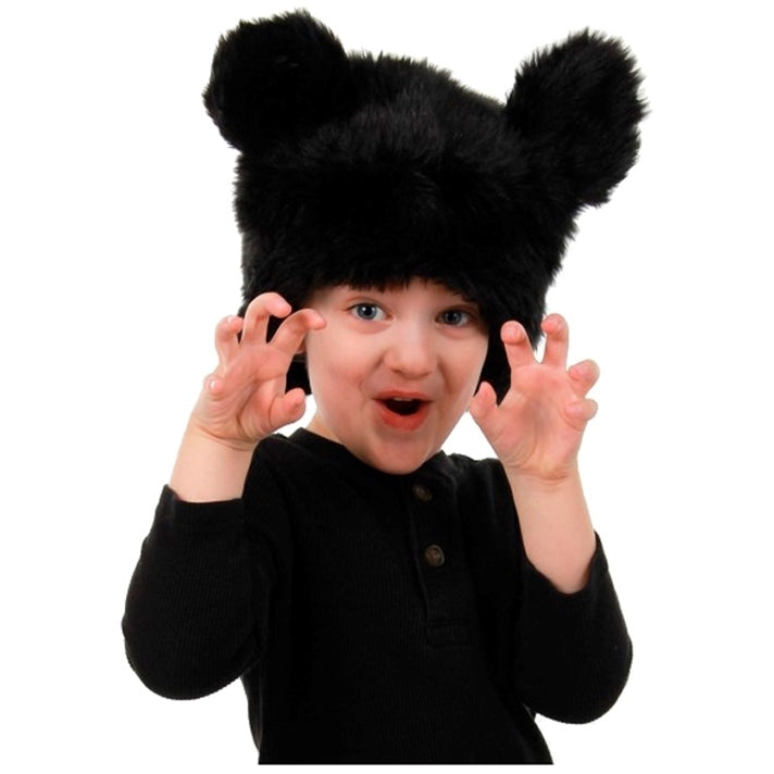 Black Bear Plush Hat
