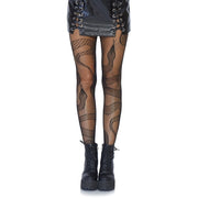 Snake Fishnet Tights