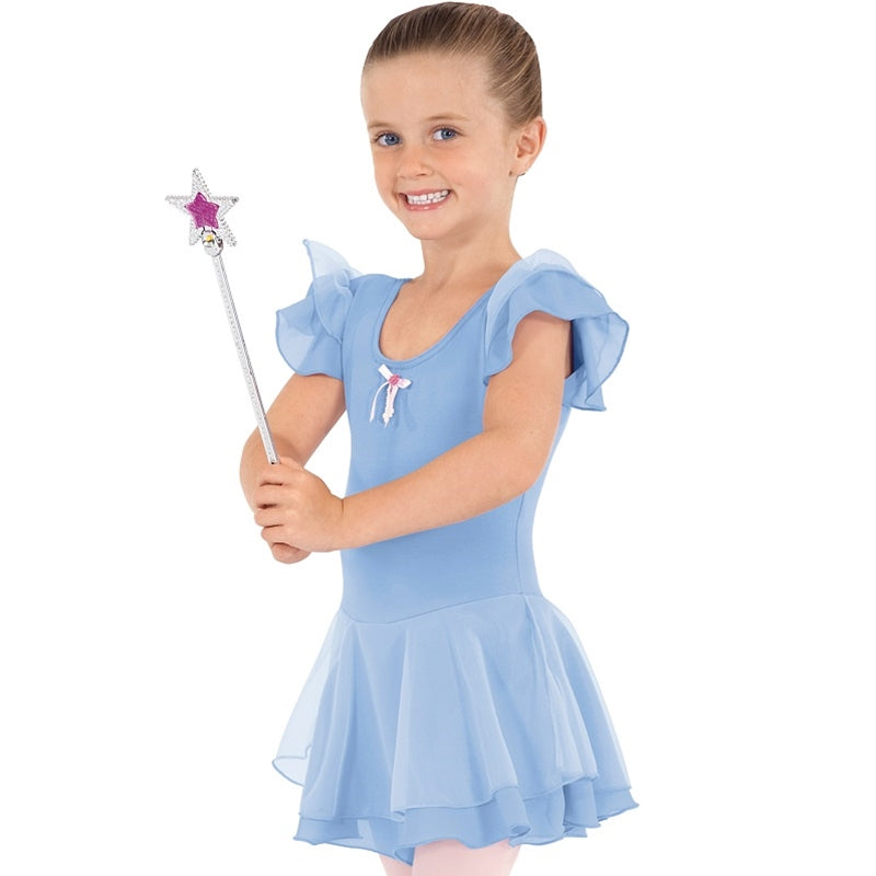 Kids Ruffle Sleeve Dance Dress