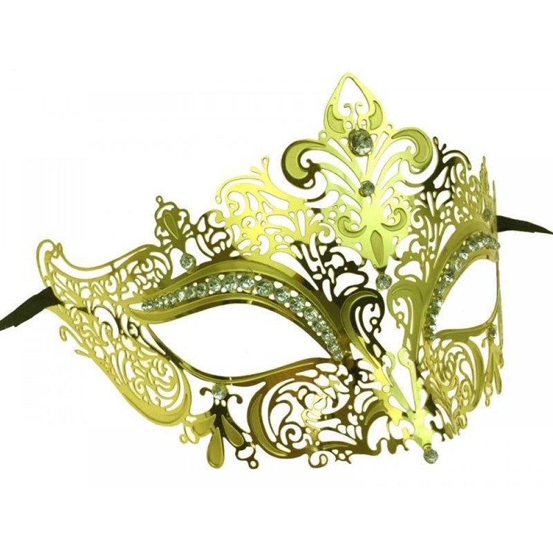 Laser-cut metal Venetian Mask