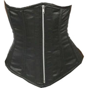 Black Satin Underbust Boned Corset