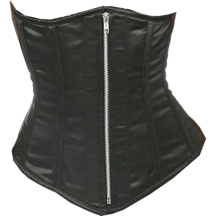 Black Satin Underbust Boned Corset
