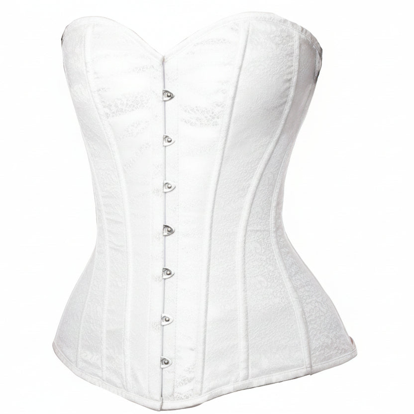 Lavish White Brocade Corset