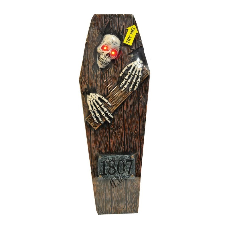Light Up Peeping Skeleton Coffin
