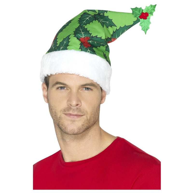 Holly Berry Santa Hat