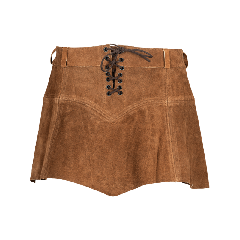 Nuala Suede Leather Skirt
