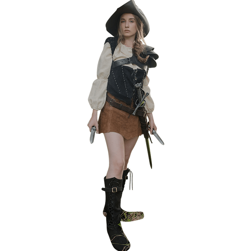 Nuala Suede Leather Skirt