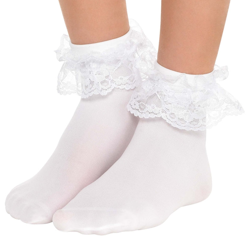 White Lace Anklets Child