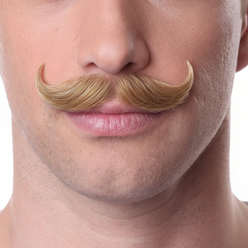 Human Hair English Handlebar Mustache