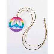 Rainbow Peace Medallion Necklace