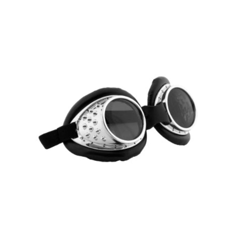 Radioactive Aviator Silver and Black Goggles