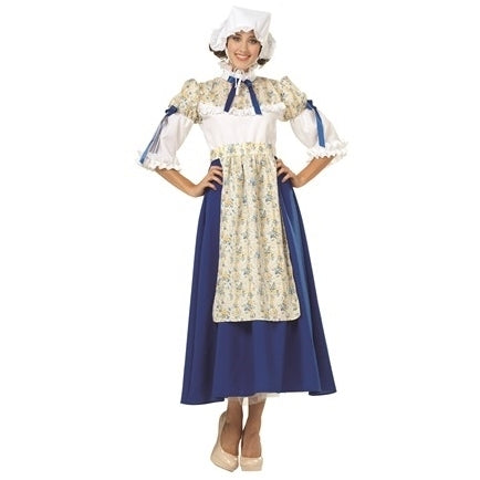 Colonial Woman Blue Skirt