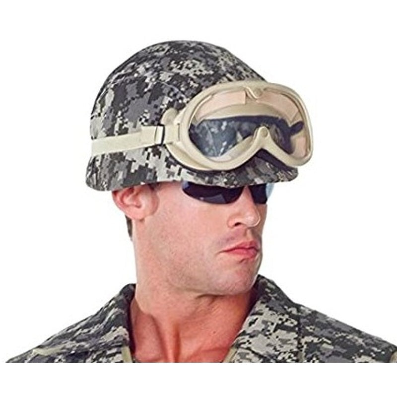 Army Helmet with Fabric Cover