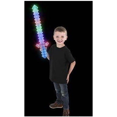 24" Light-Up Blue Pixel Sword