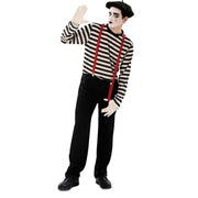 Mime Clown Adult Men's Costume